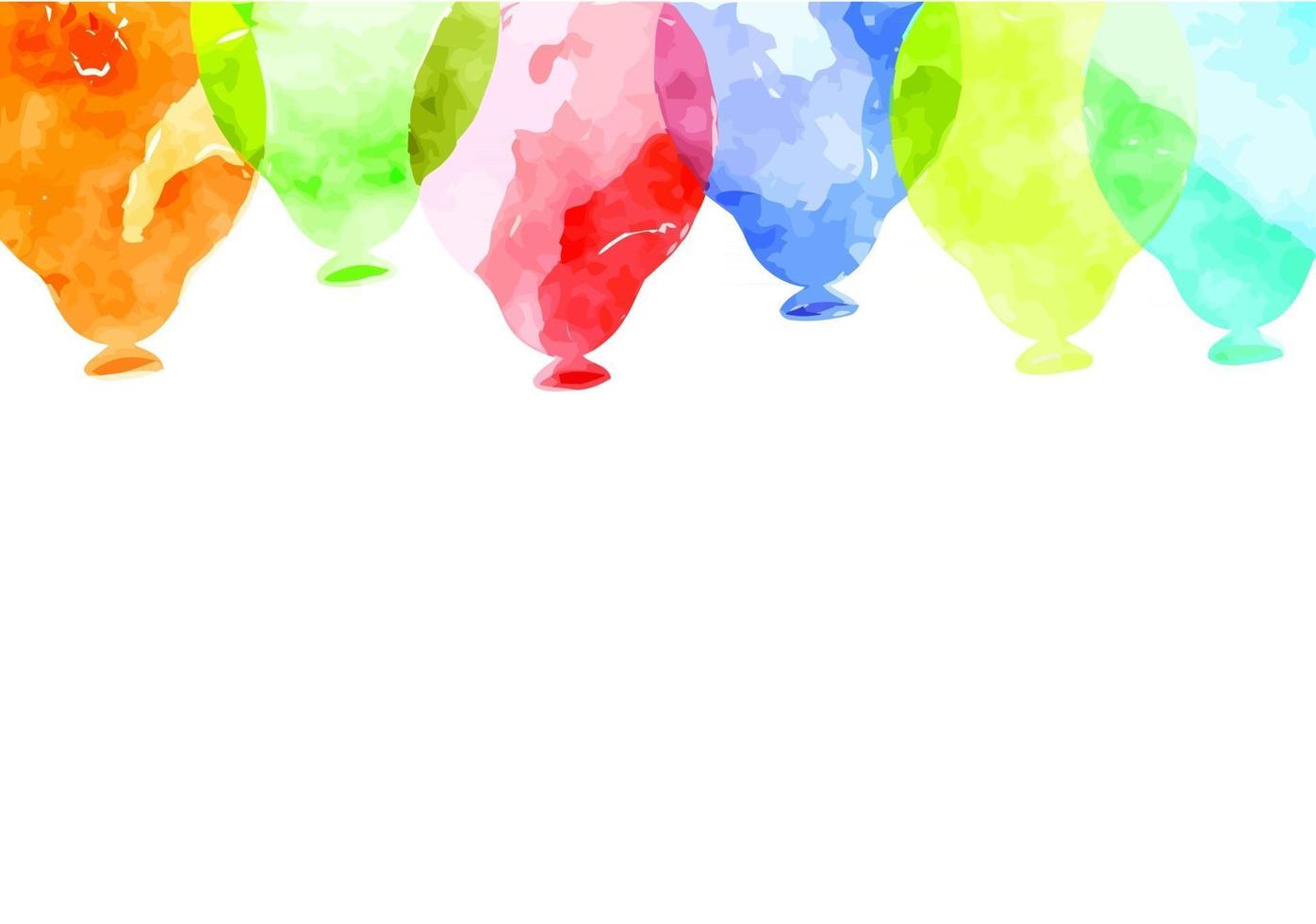 Watercolor Party Balloon Page Border vector