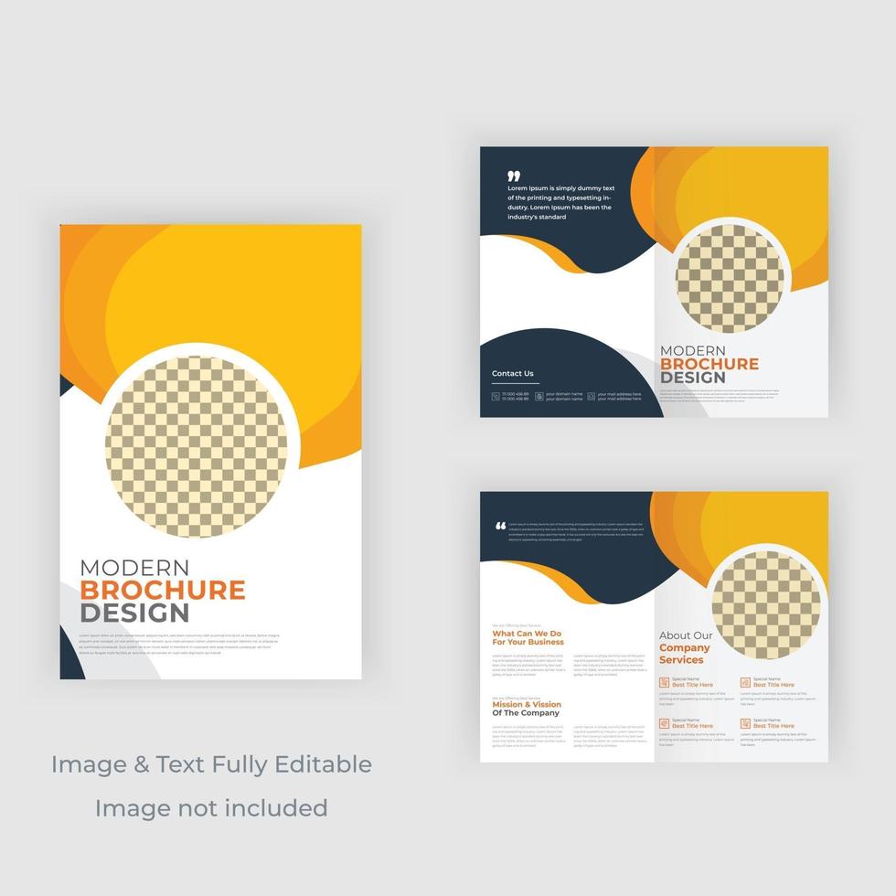 Restaurant Service Promotional modern brochure design Premium Vector