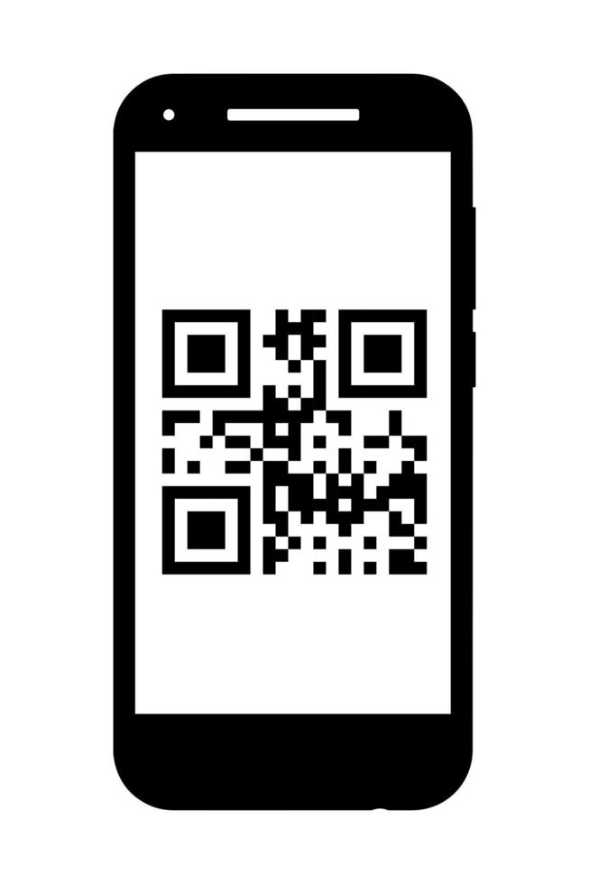 teléfono con código qr en la pantalla, detección de vacunación para acceder durante una pandemia vector