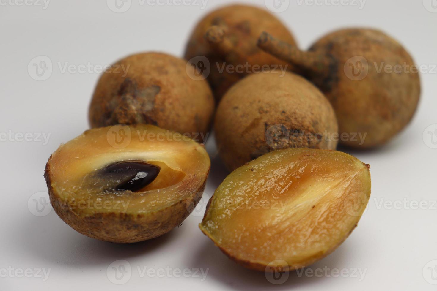 tasty and healthy sapodilla stock photo