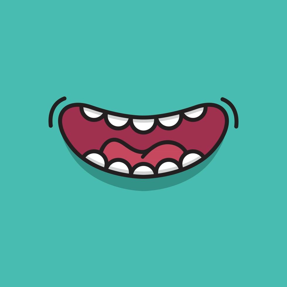 Cartoon happy monster character .Vector illustration vector