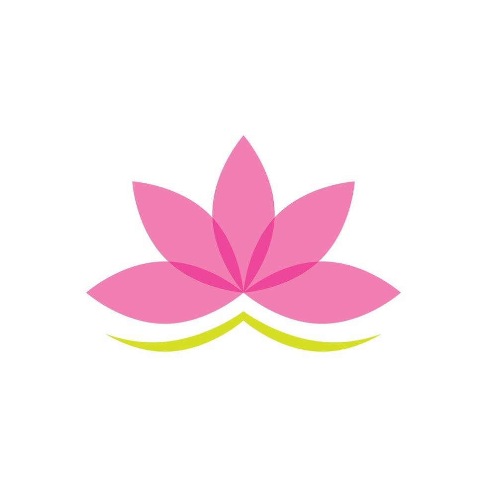 Stylized lotus flower icon vector