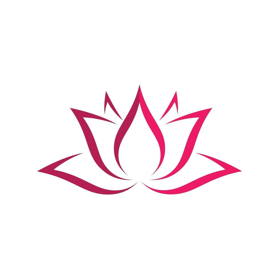 vector de icono de flor de loto estilizada