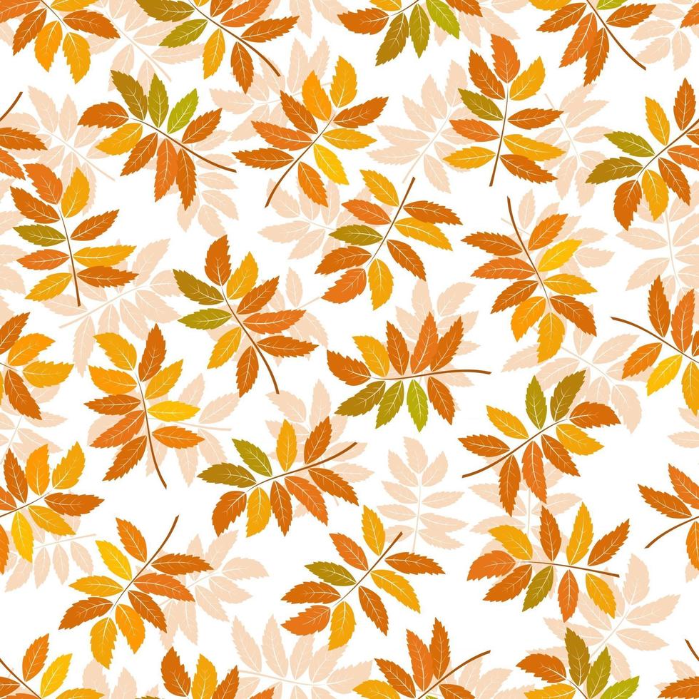 Vector seamless background of autumn leaves. Background for textile or book covers, wallpaper, design, graphics, printing and hobby.