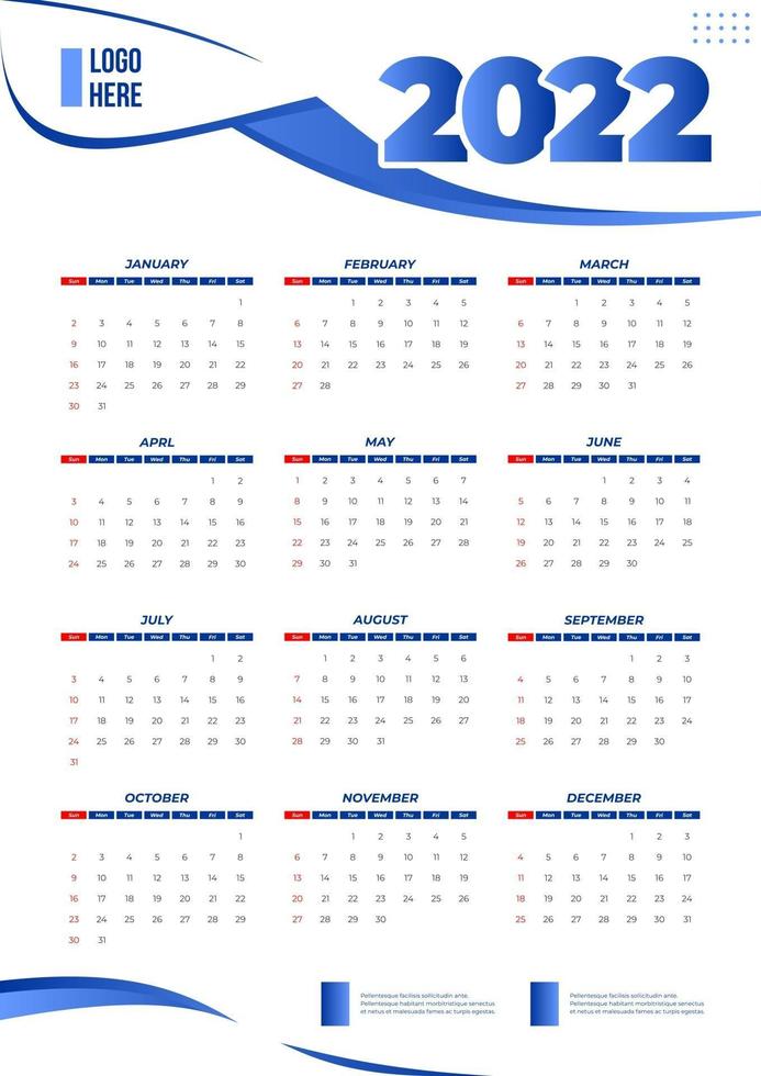Business calendar with white background vector