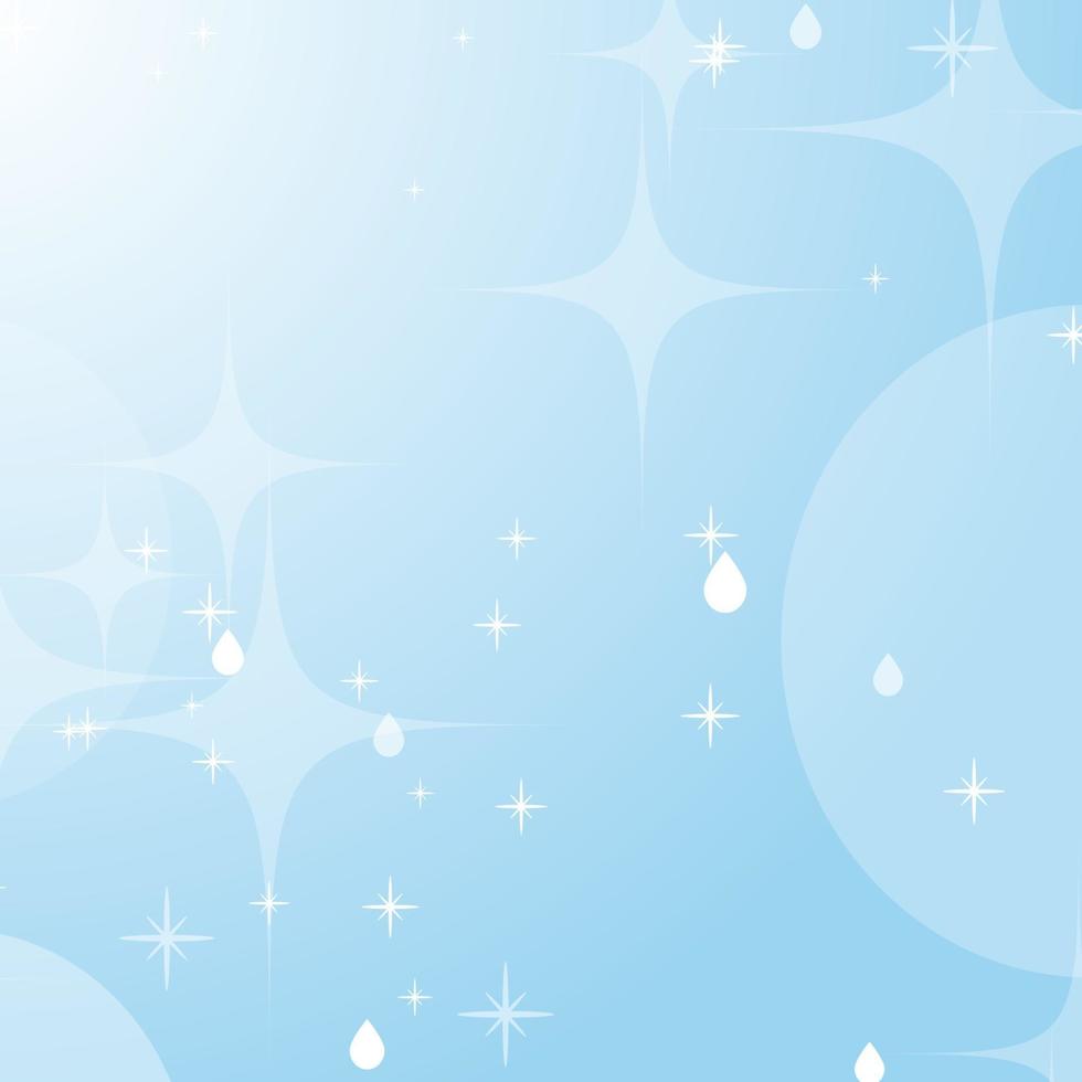 Light blue abstract background with stars and bokeh. Beautiful sky. Simple flat vector illustration.