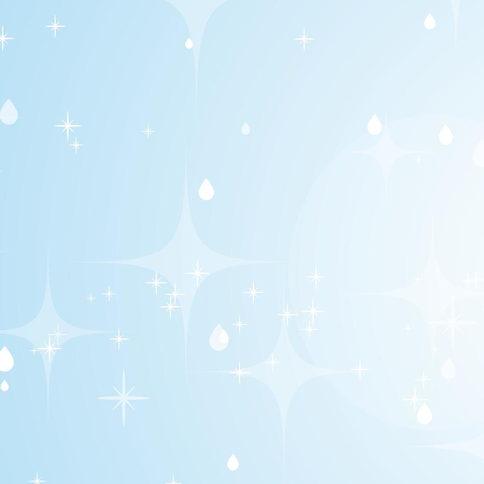 Light blue abstract background with stars and bokeh. Beautiful sky. Simple flat vector illustration.