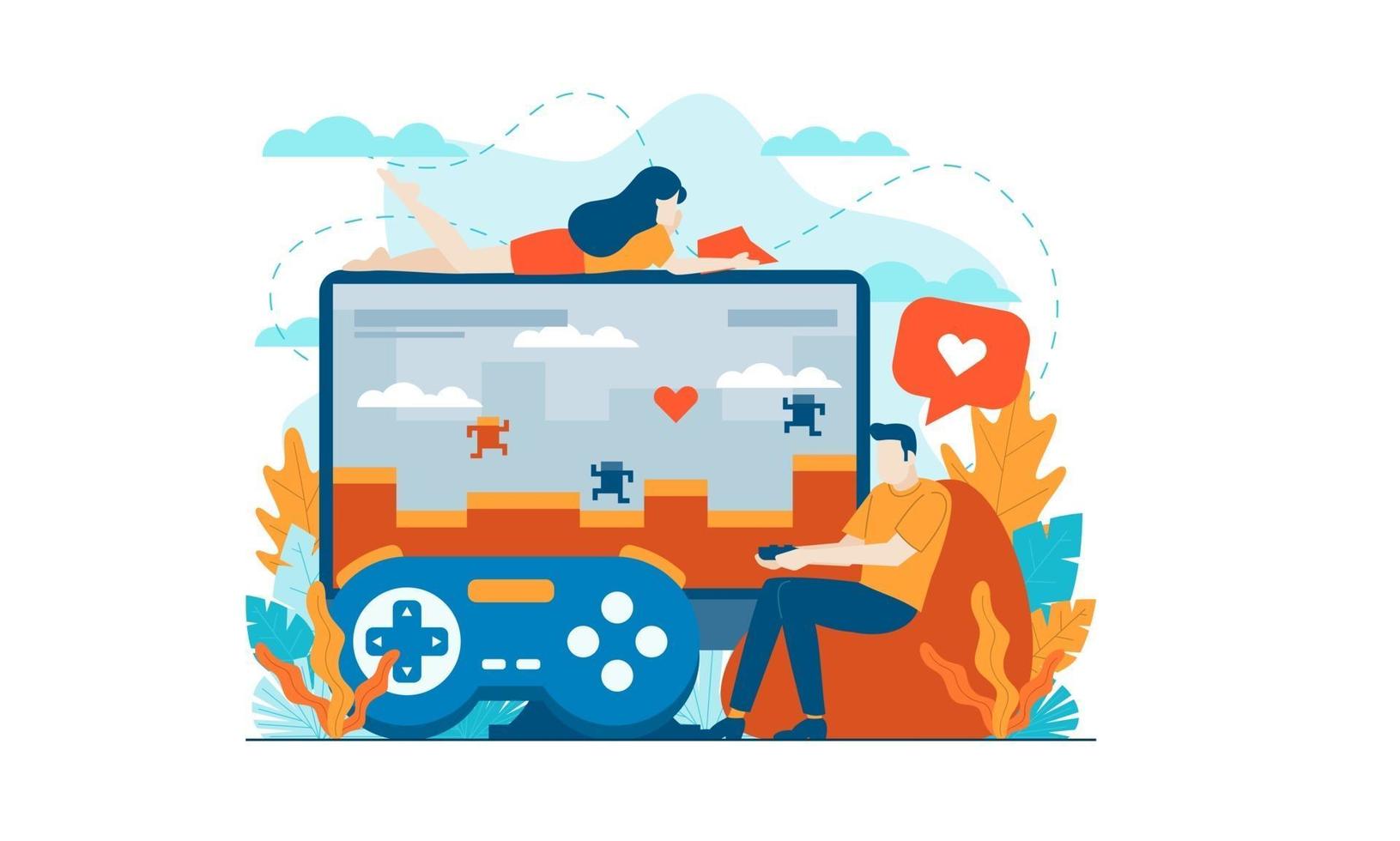 play loved game vector illustration concept template background isolated can be use for presentation web banner