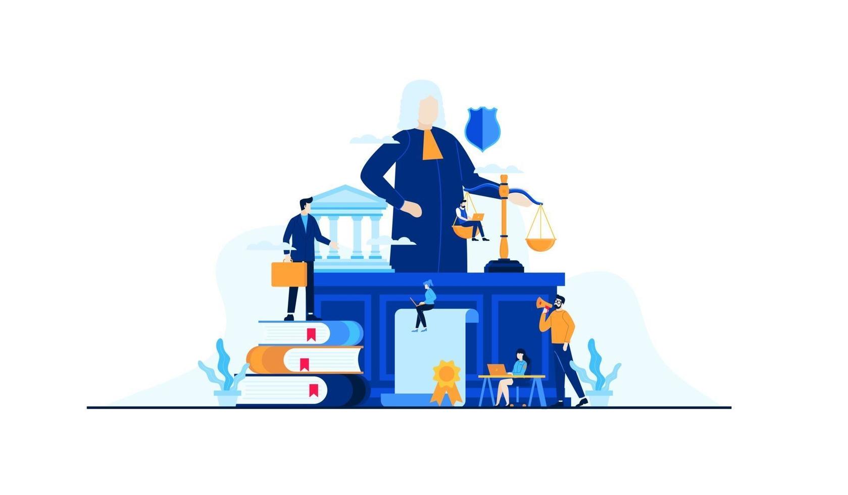 legal judgment vector illustration concept template background design can be use for presentation web banner UI UX landing page