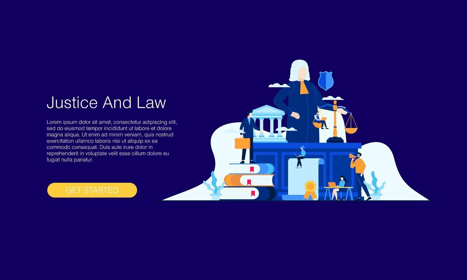 legal judgment vector illustration concept template background design can be use for presentation web banner UI UX landing page