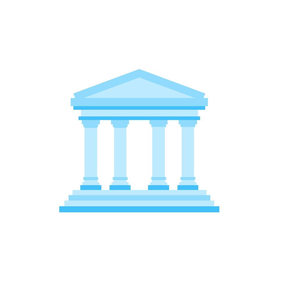 pillar of justice building architecture vector flat illustration flat design