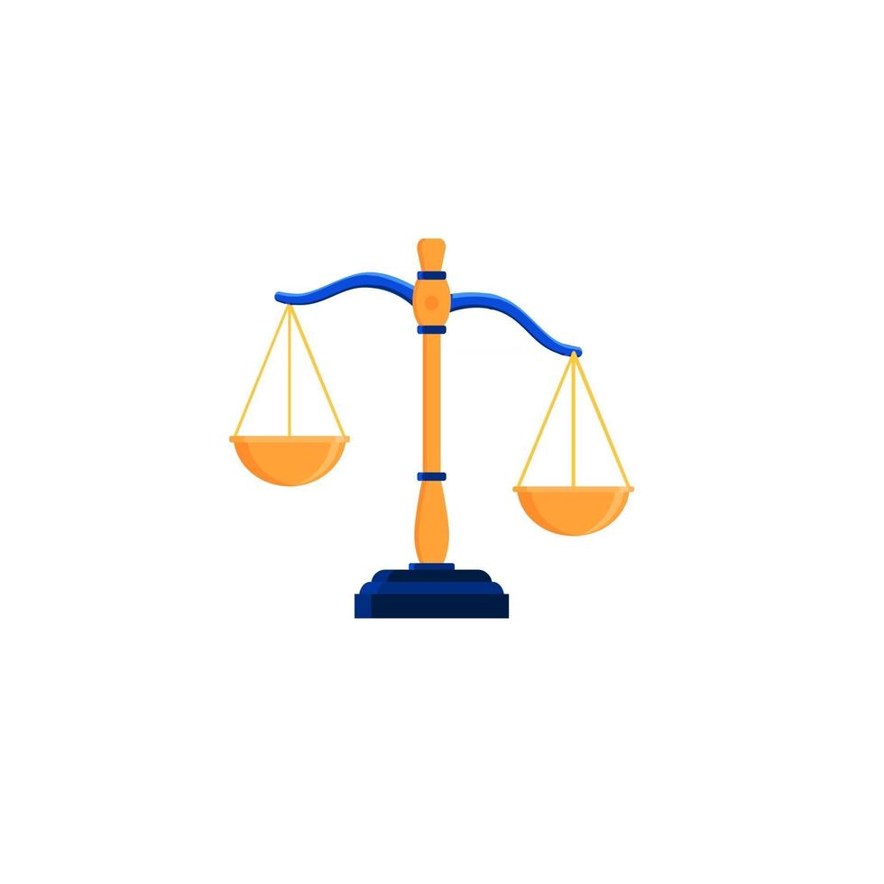 unbalanced scales vector flat logo icon illustration design
