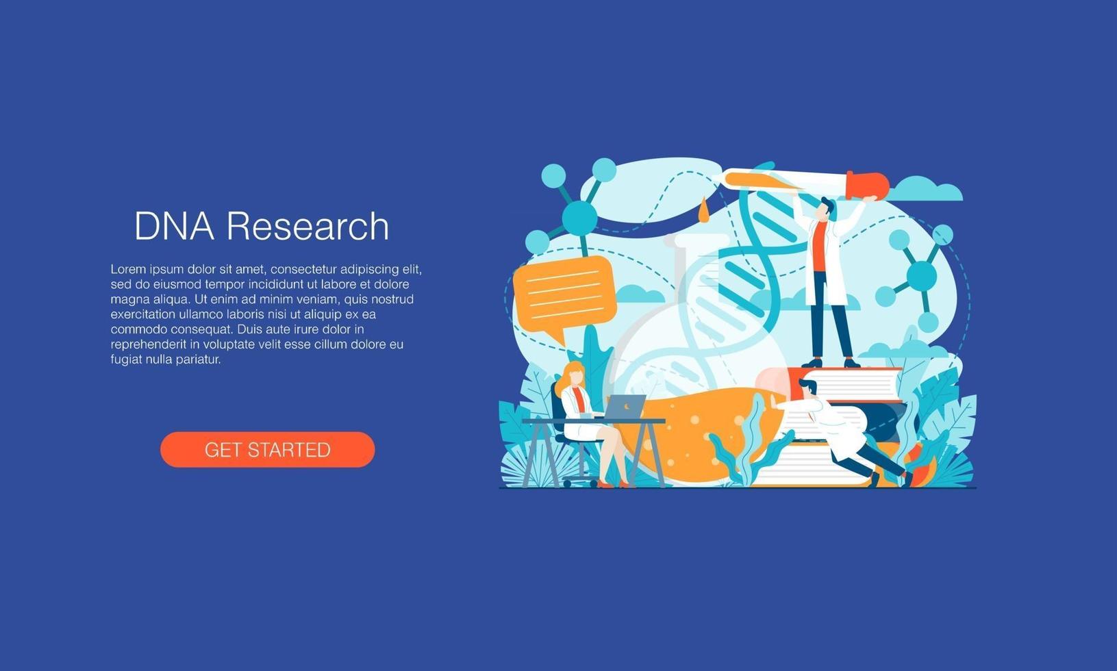 Science laboratory vaccine research vector illustration concept template background can be use for presentation web banner UI UX landing page