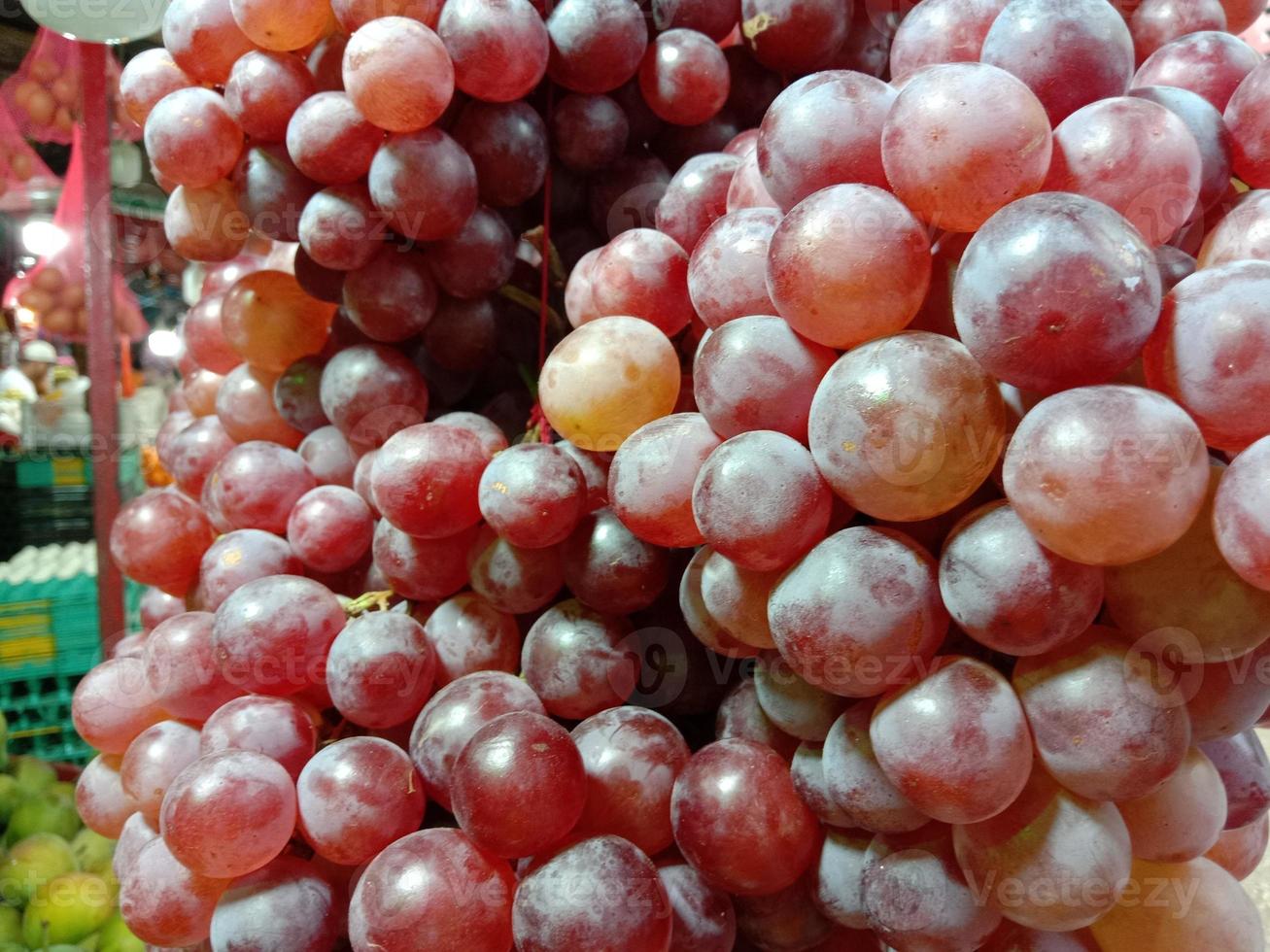 fresh and tasty and healthy red grape stock photo