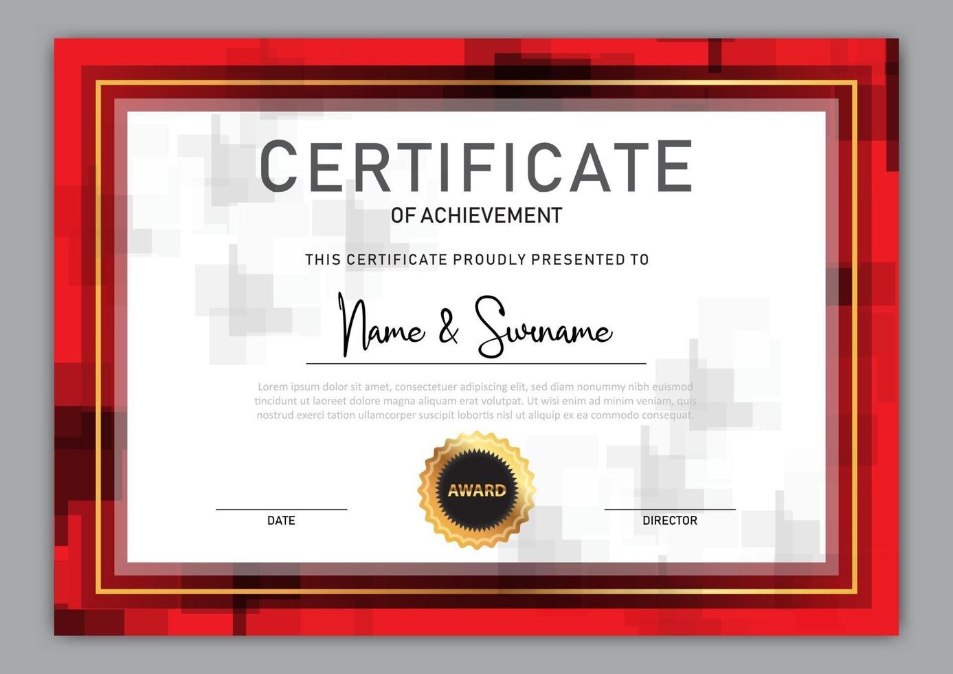 Elegant certificate template vector