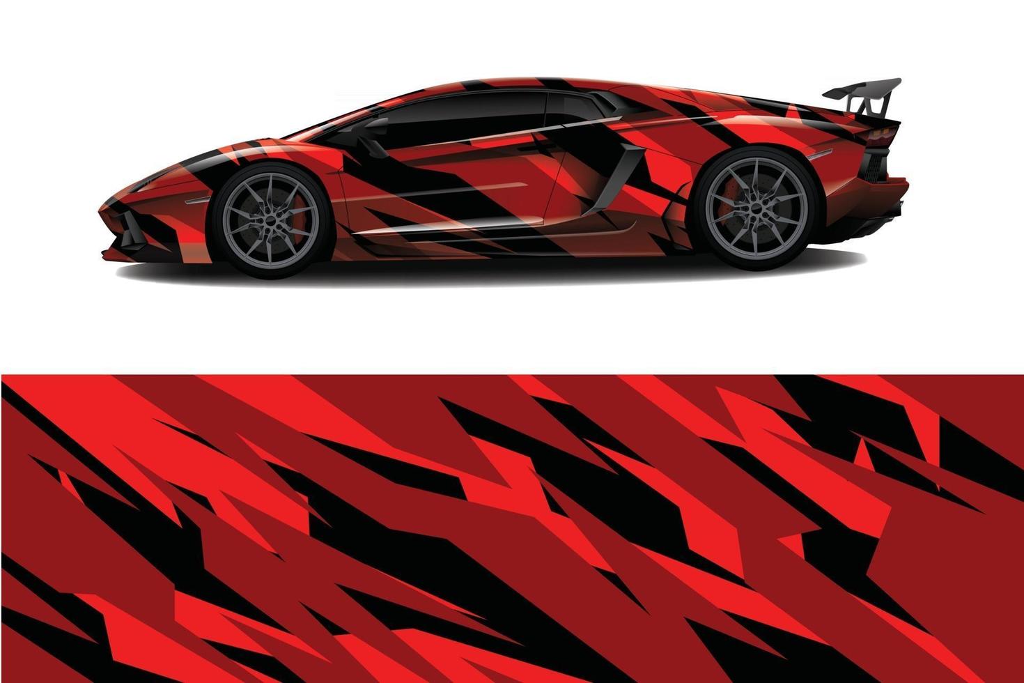 sport car decal wrap design vector