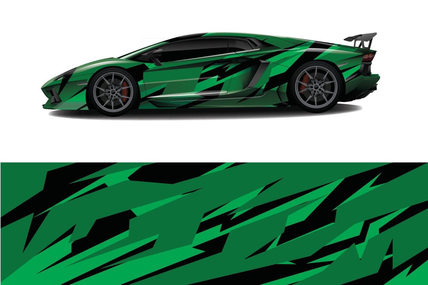 sport car decal wrap design vector