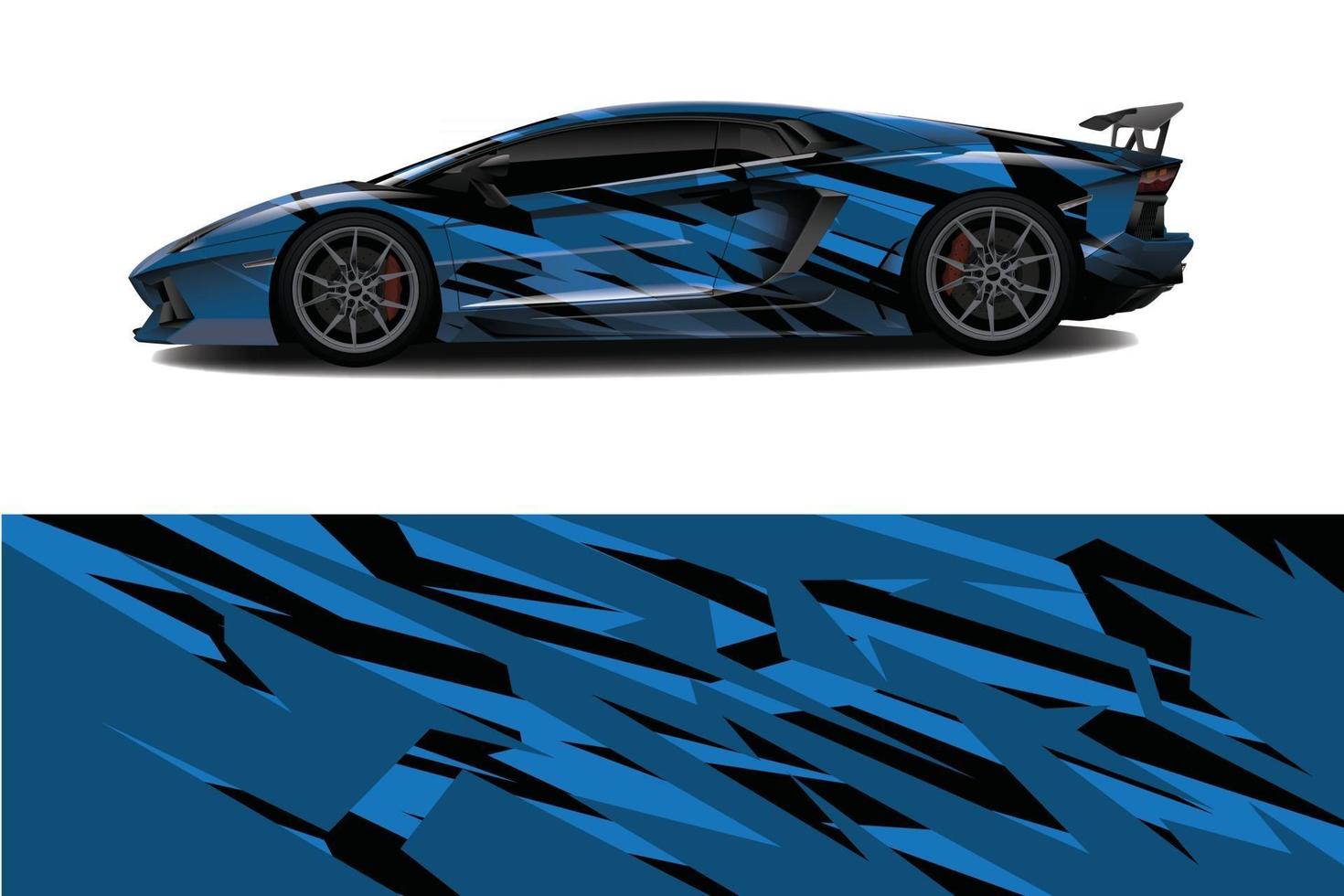 sport car decal wrap design vector