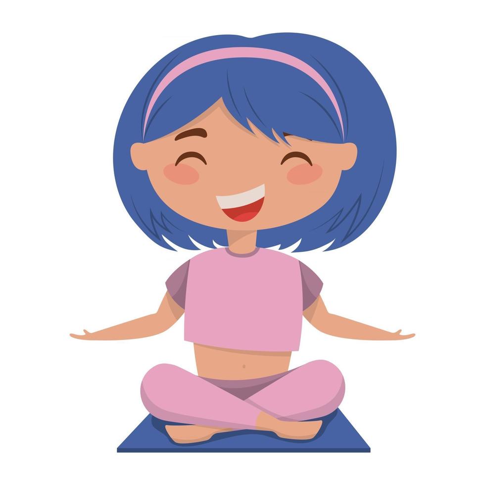 girl doing yoga vector