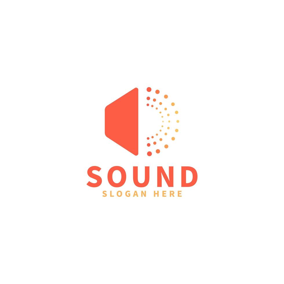 Sound logo template design vector icon illustration.