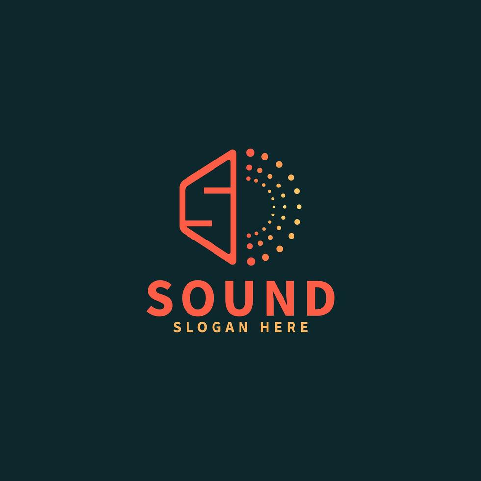 Sound logo template design vector icon illustration.