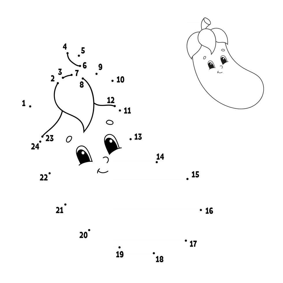 Dot to dot. Draw a line. Handwriting practice. Learning numbers for kids. Education developing worksheet. Activity coloring page. Game for toddler. Isolated vector illustration. Cartoon style.