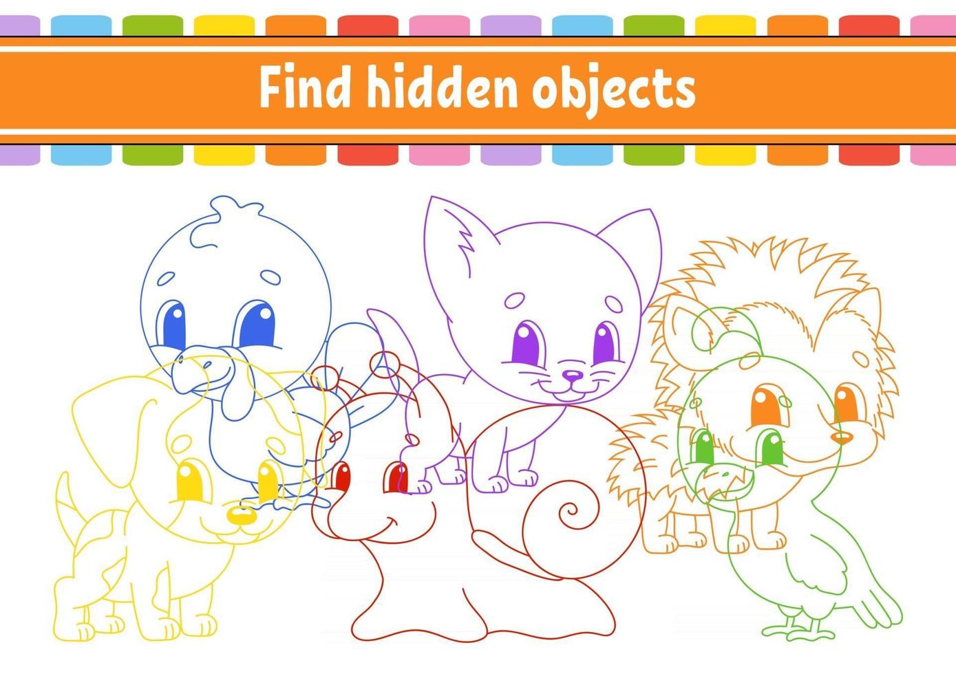 Find and count. Education developing worksheet. Activity page with pictures. Puzzle game for children. Logical thinking training. Isolated vector illustration. Funny character. Cartoon style.