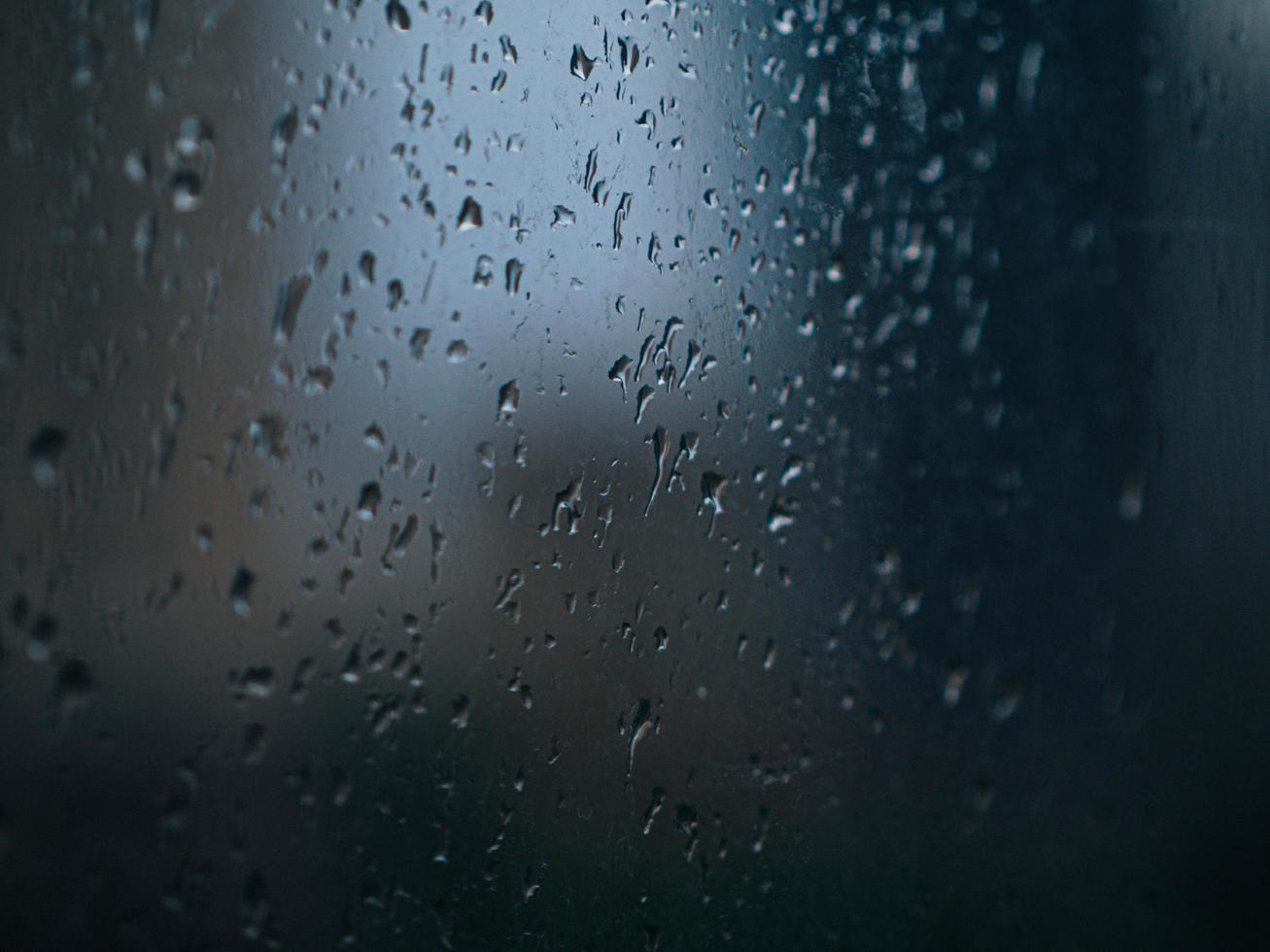 Raindrops on window. photo