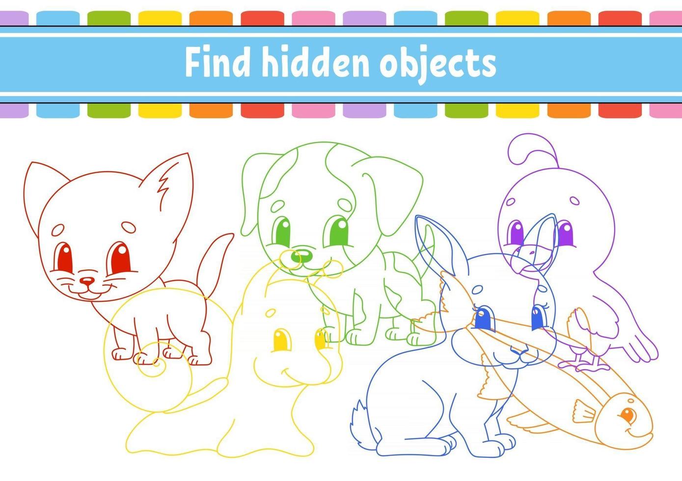 Find and count. Education developing worksheet. Activity page with pictures. Puzzle game for children. Logical thinking training. Isolated vector illustration. Funny character. Cartoon style.