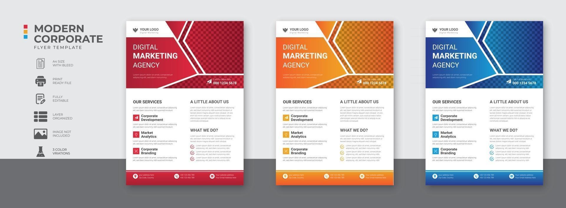 Creative Corporate and Business Conference Flyer Brochure Template Design abstract business flyer vector template design Brochure design cover annual report poster flyer