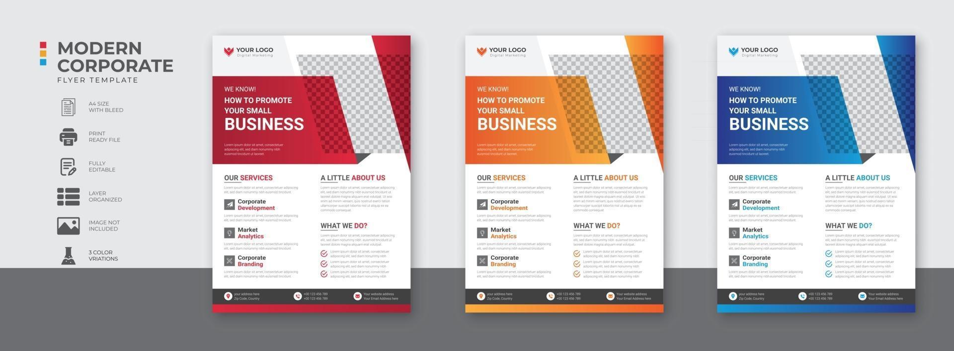 Corporate Business flyer template vector design Flyer Template Geometric shape used for business poster layout IT Company flyer corporate banners and leaflets Graphic design layout with triangle