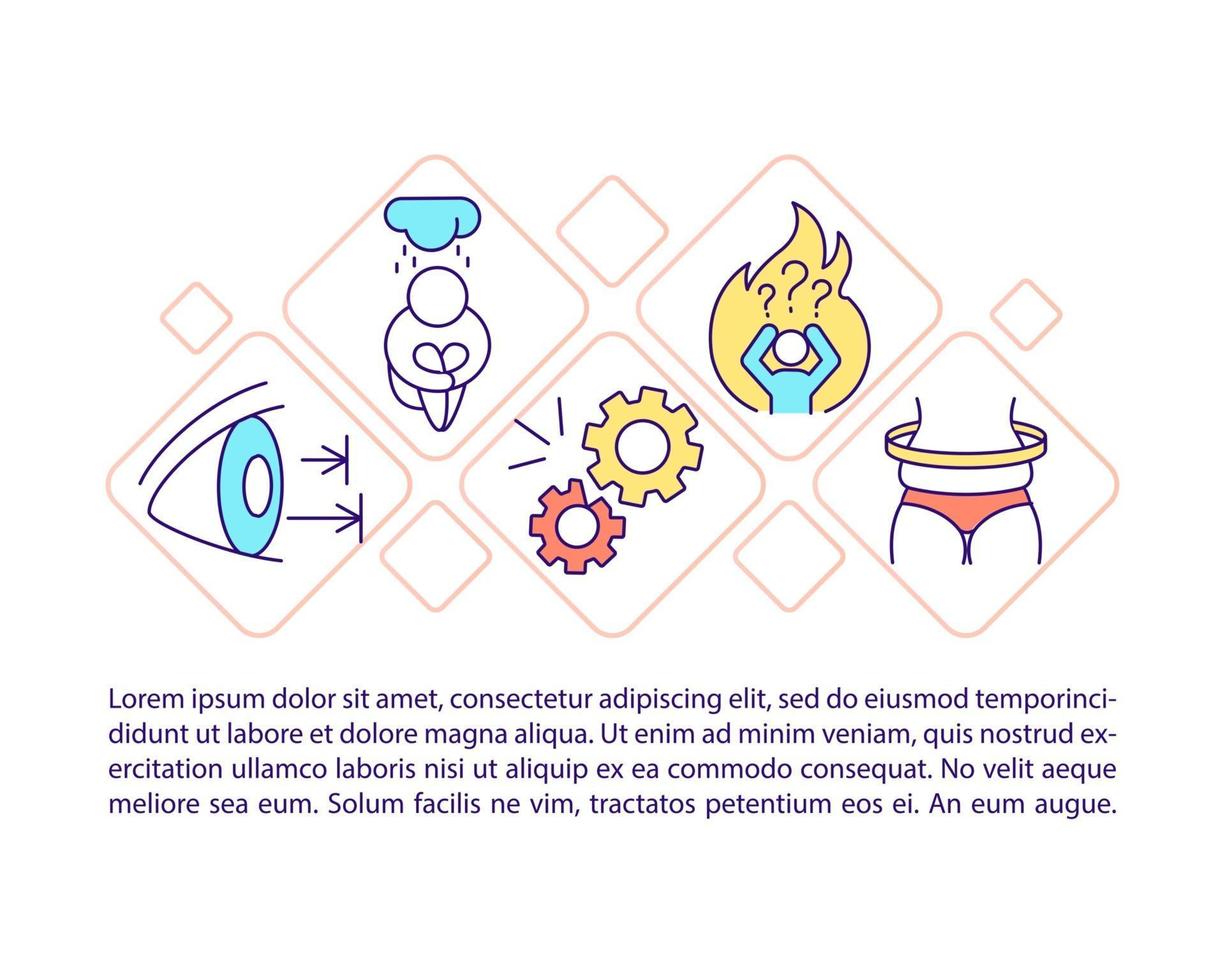 Diabetes concept line icons with text. PPT page vector template with copy space. Brochure, magazine, newsletter design element. Measuring sugar in blood linear illustrations on white