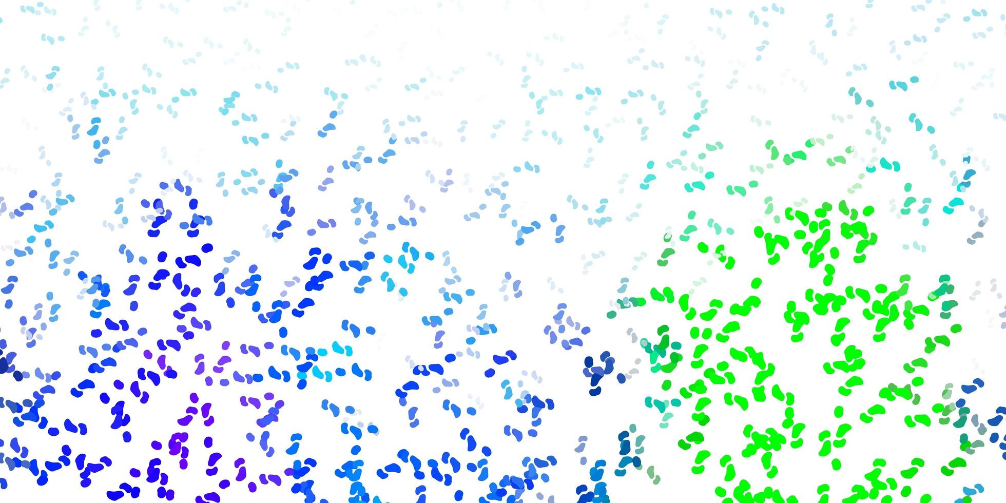 Light blue, green vector background with random forms.