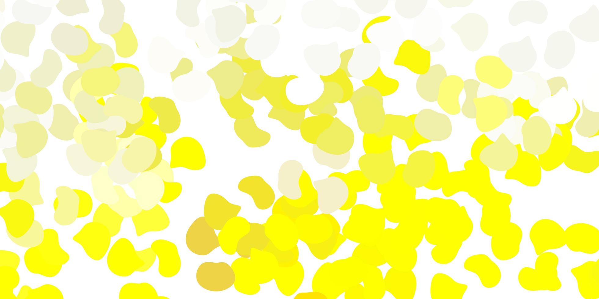 Light yellow vector texture with memphis shapes.