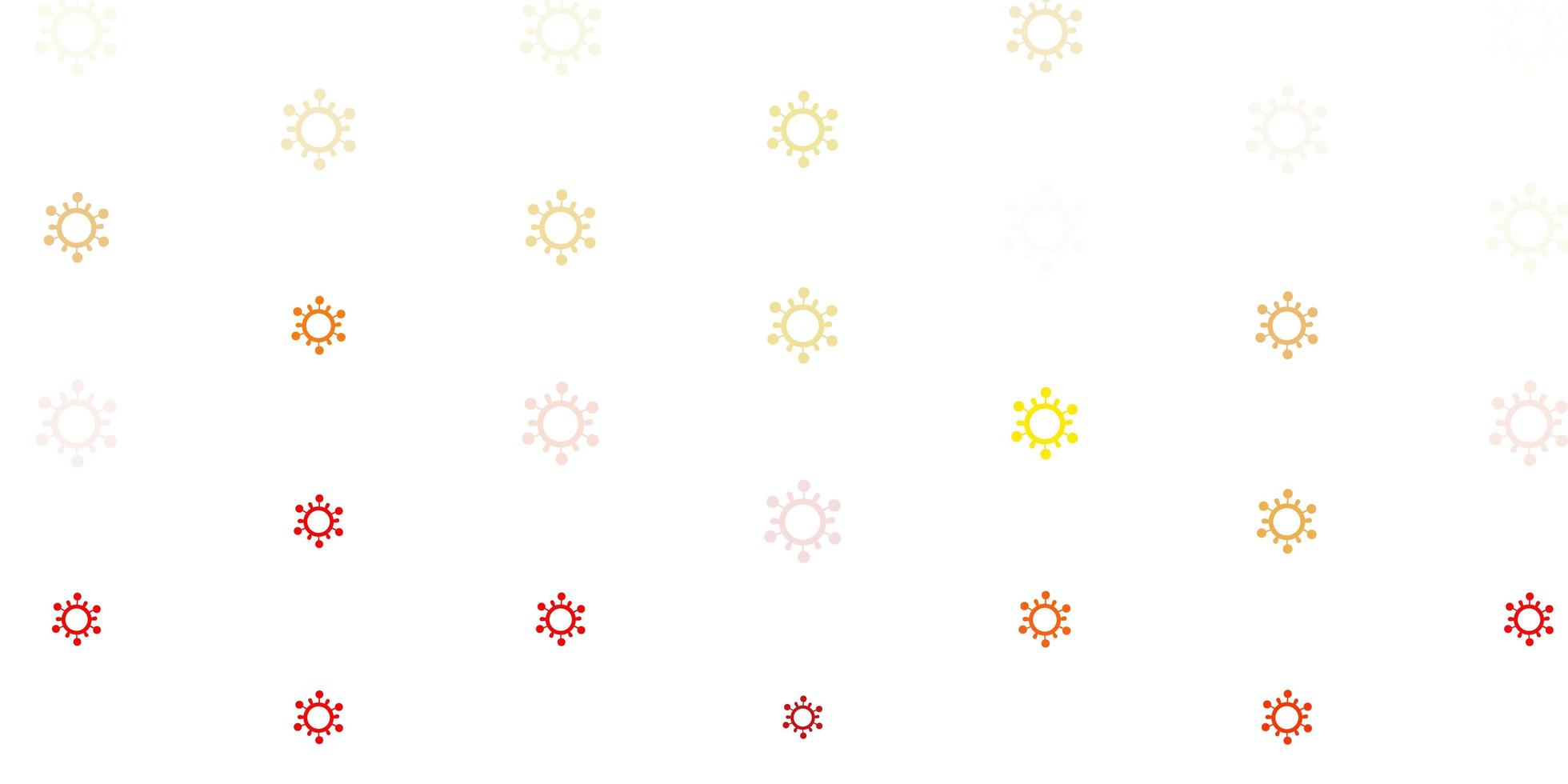 Light Pink, Yellow vector texture with disease symbols.