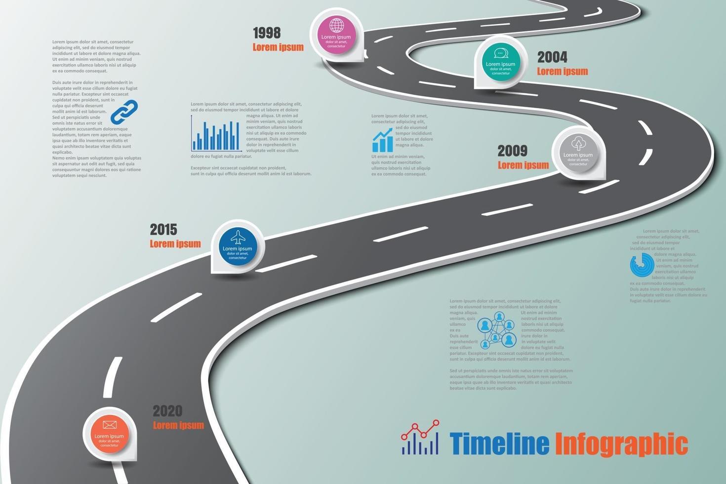 Business roadmap timeline infographic icons designed for abstract background template milestone element modern diagram process technology digital marketing data presentation chart Vector illustration