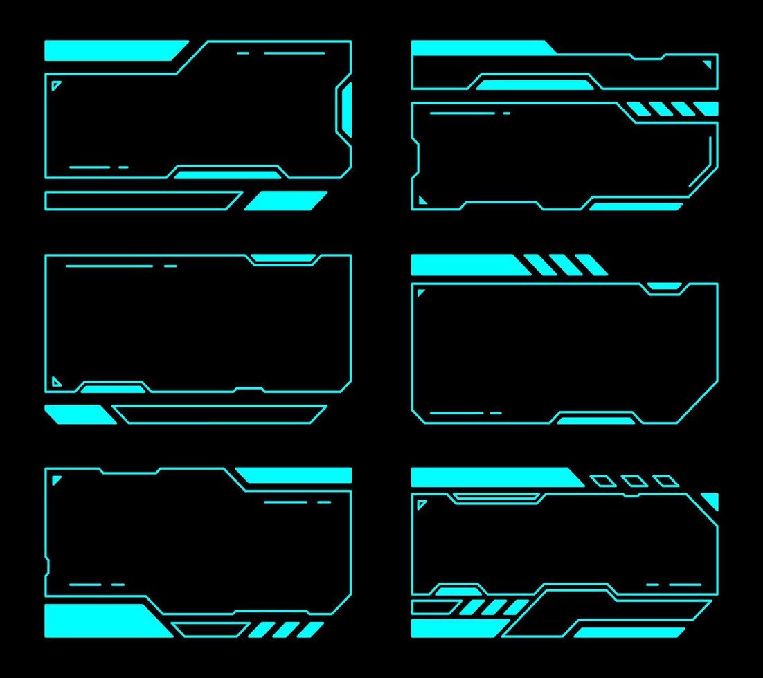 Abstract frames technology futuristic interface hud vector design.