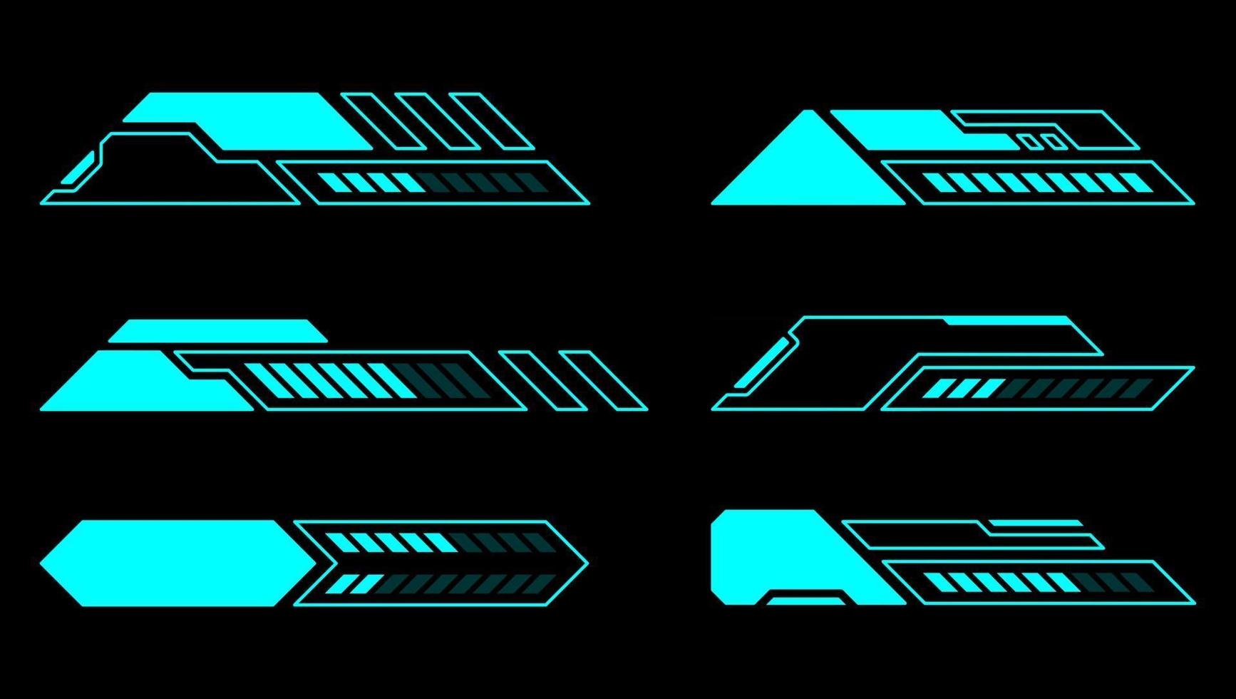 Loading frame abstract technology interface hud vector design for digital game.