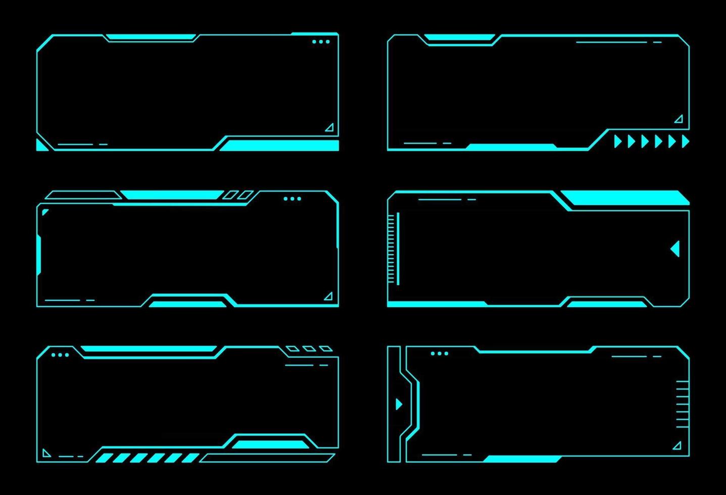 Abstract frames technology futuristic interface hud vector design.