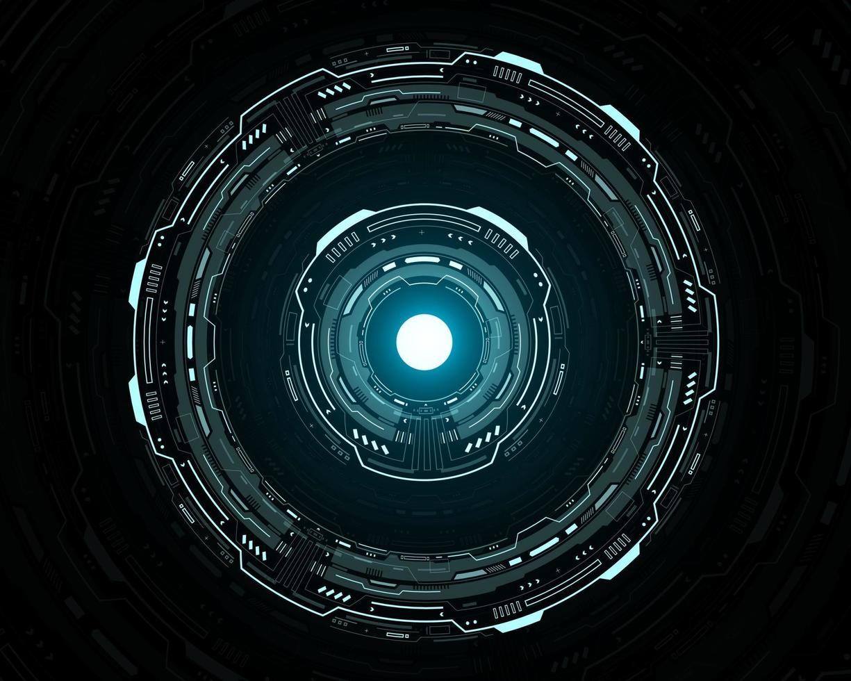 fictional circle futuristic interface technology hud. vector