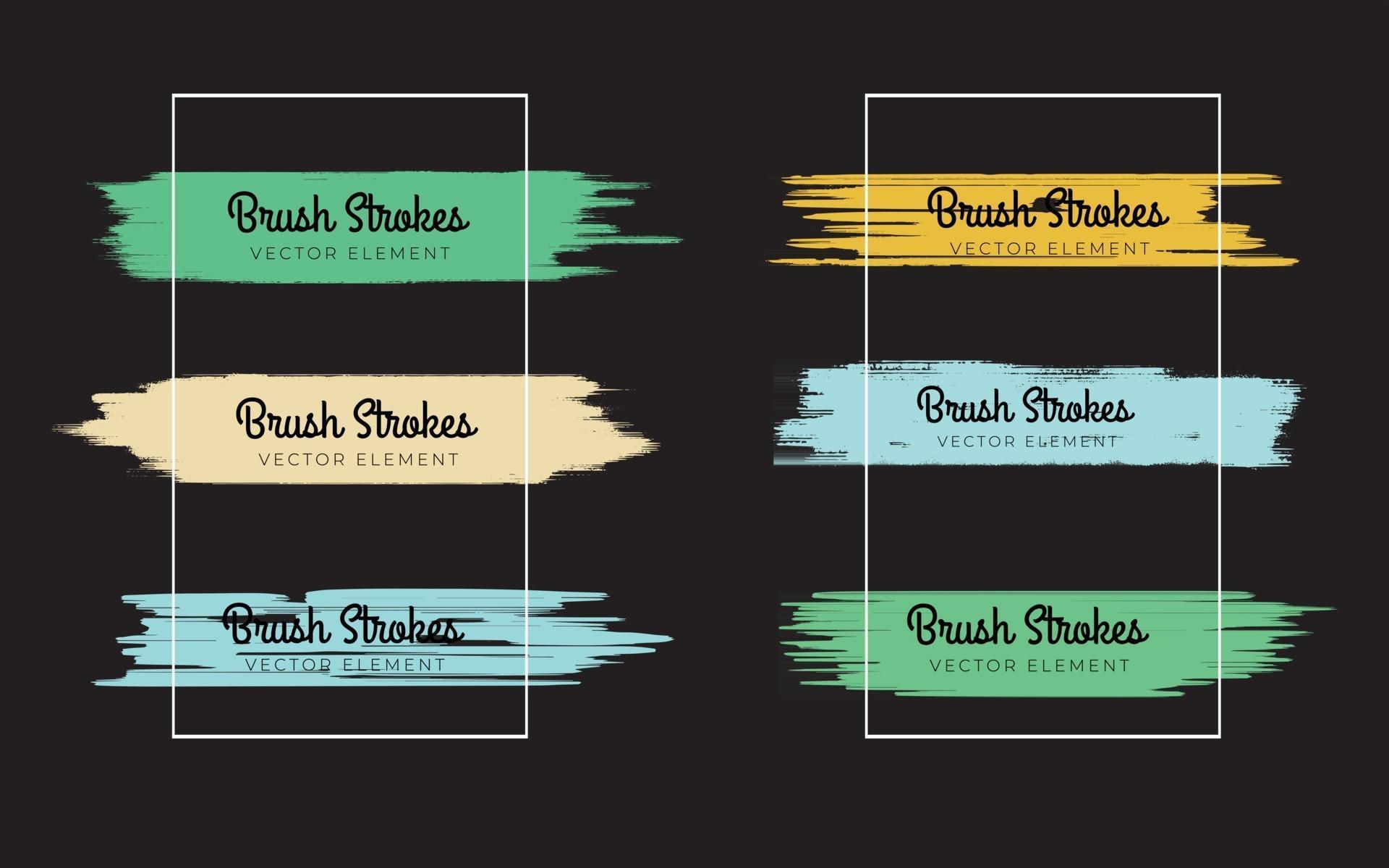 Brush strokes sets. Vector paintbrushes set. Grunge design elements