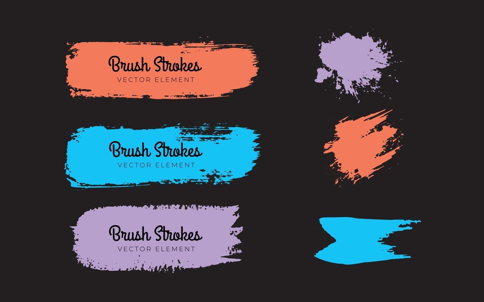 a set of grunge brush. abstract brush vector illustration