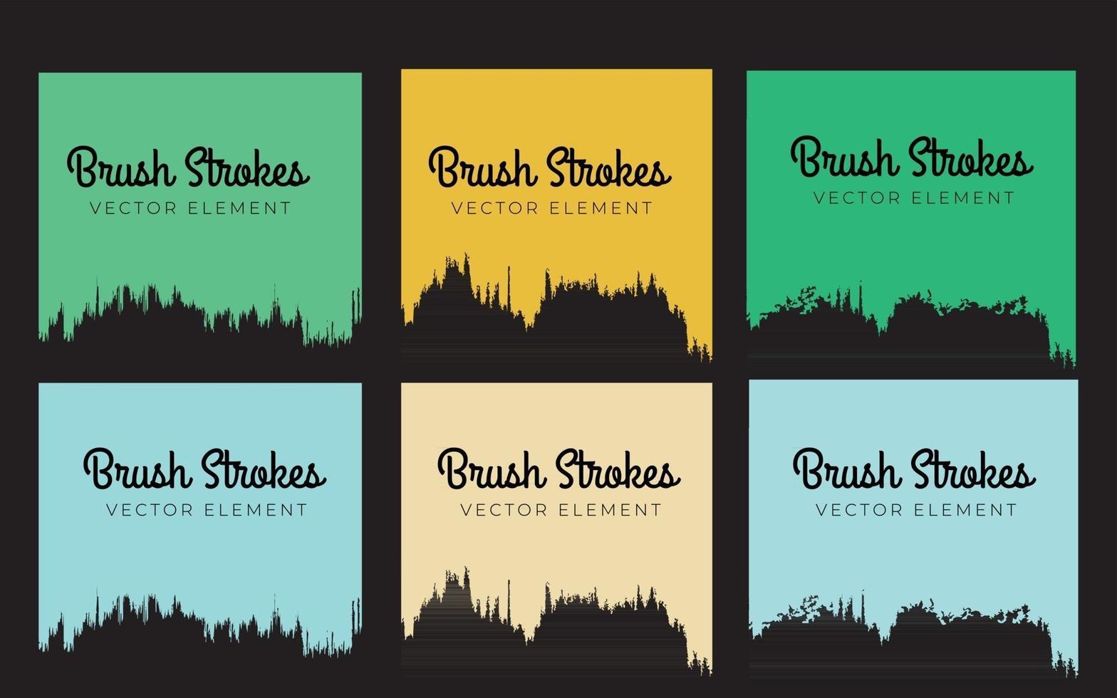 Brush strokes set. Vector paintbrushes set. Grunge design elements. Rectangle text boxes, speech bubbles