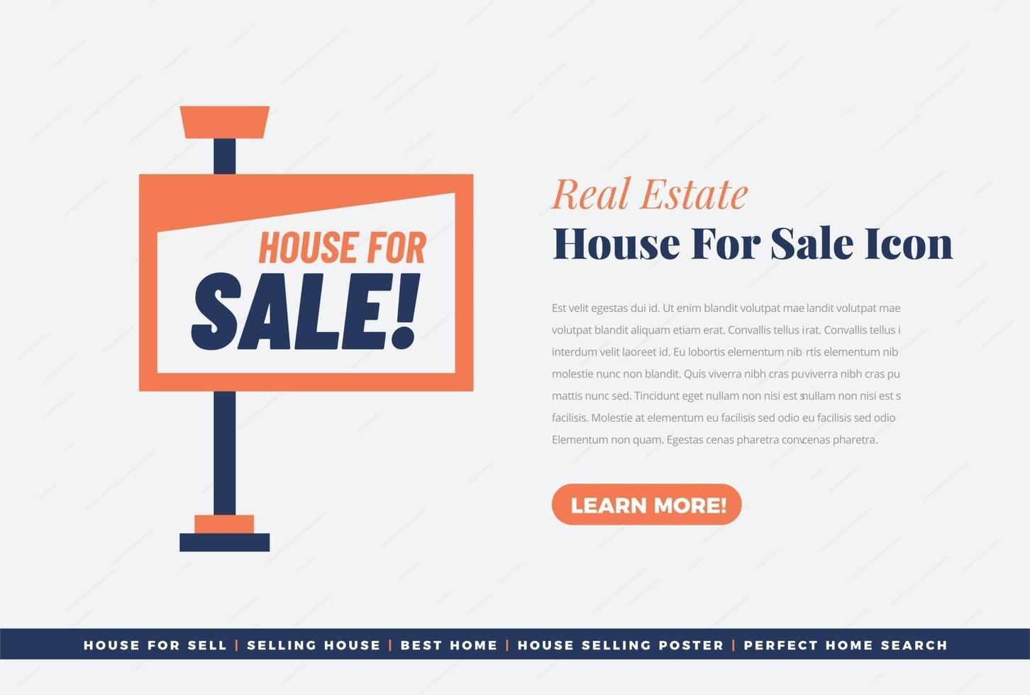 House for sell icon vector