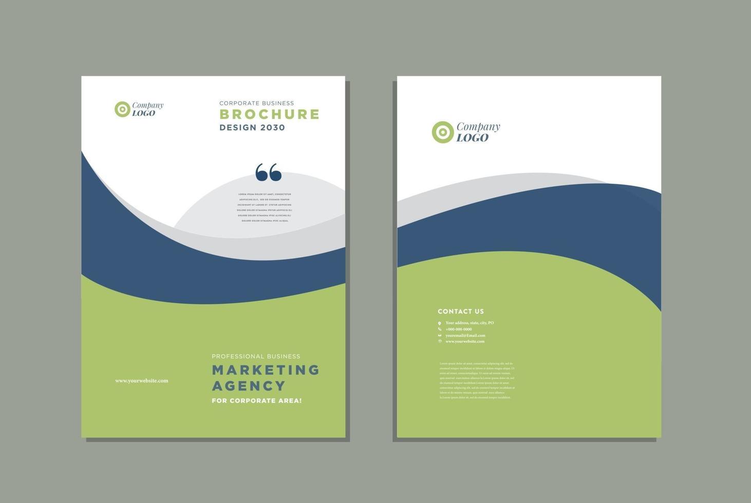 Business Brochure Cover Design or Annual Report and Company Profile Cover or Booklet and Catalog Cover vector