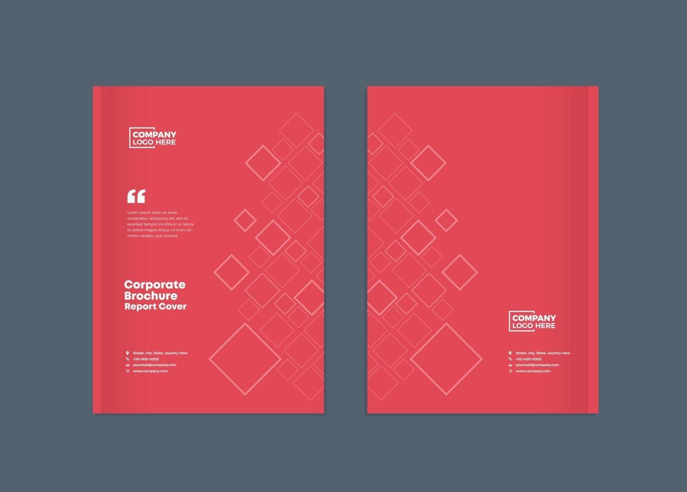 Business Brochure Cover Design or Annual Report and Company Profile vector