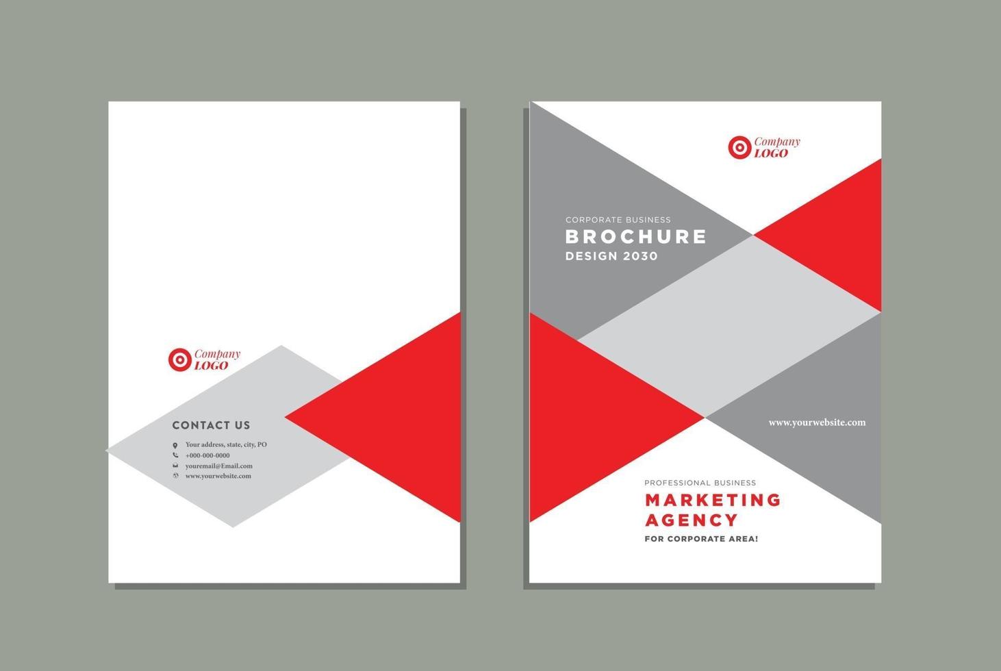 Business Brochure Cover Design or Annual Report and Company Profile Cover or Booklet and Catalog Cover vector