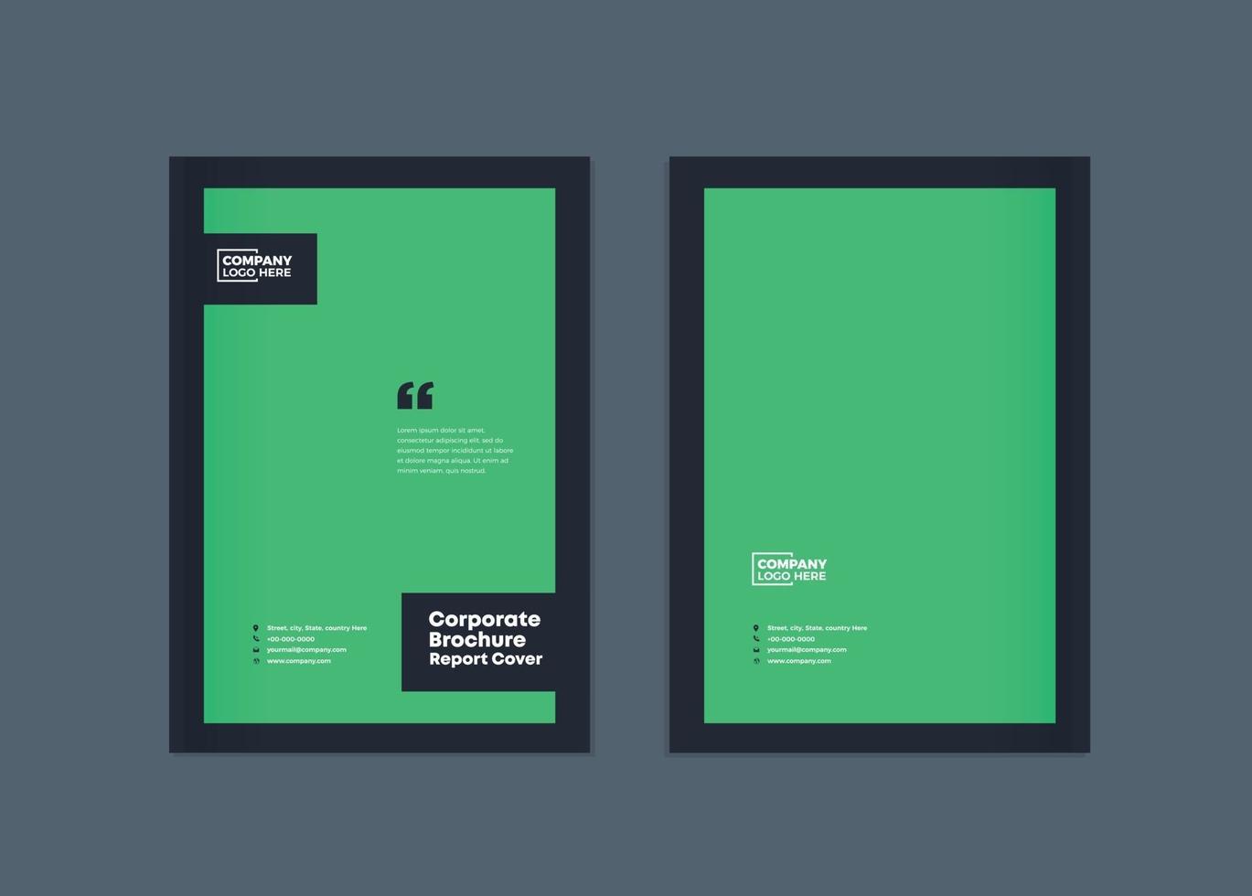 Business Brochure Cover Design or Annual Report and Company Profile Cover or Booklet and Catalog Cover vector