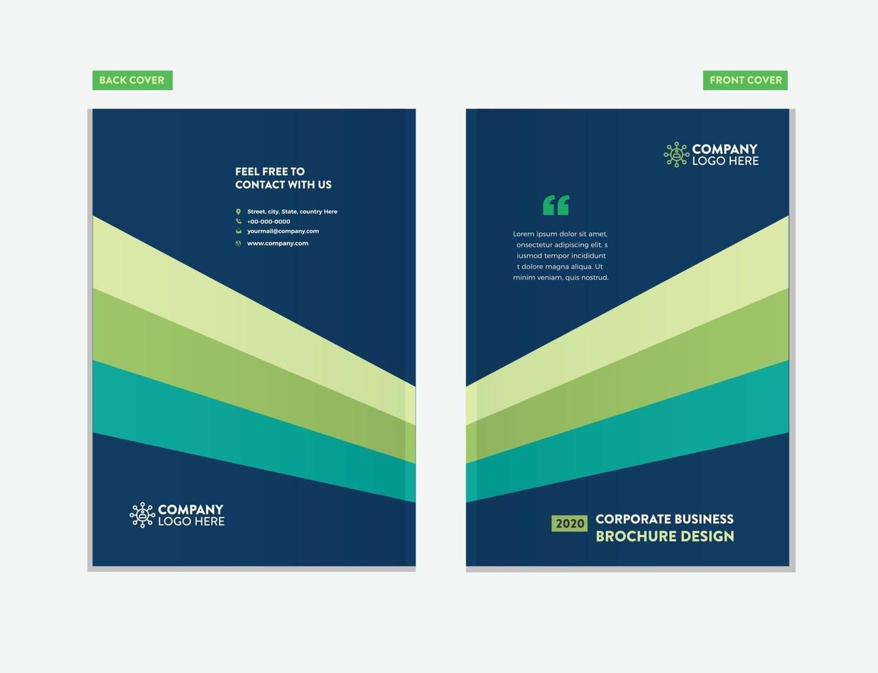 Business Brochure Cover Design or Annual Report and Company Profile Cover or Booklet and Catalog Cover vector