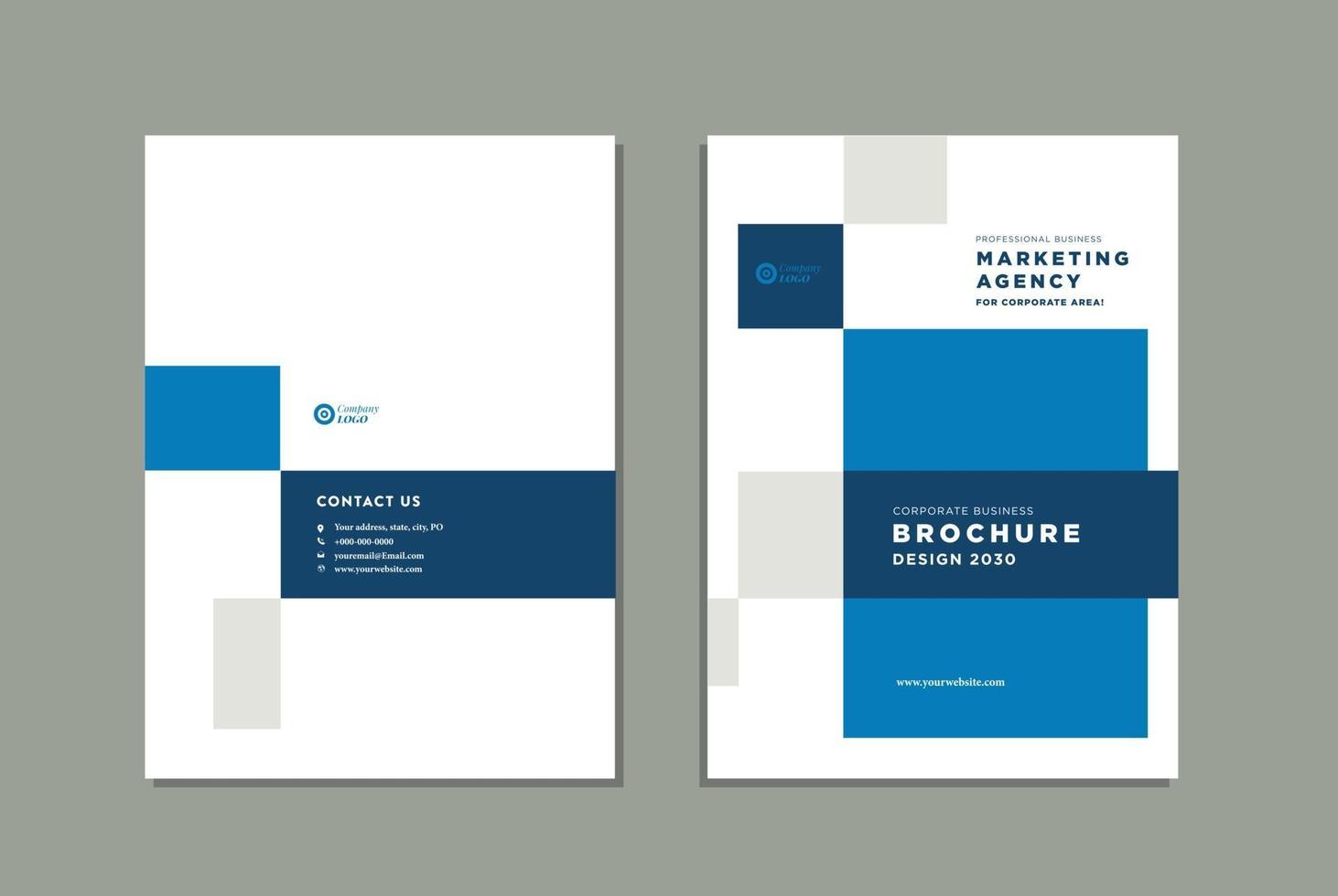 Business Brochure Cover Design or Annual Report and Company Profile Cover or Booklet and Catalog Cover vector